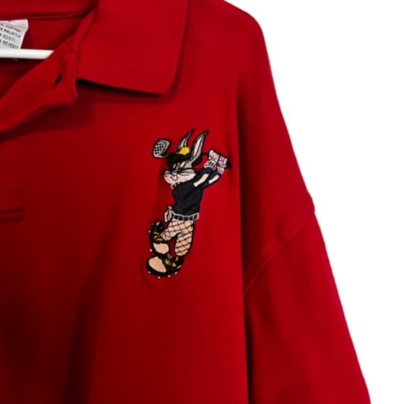 Acme Clothing Co Bugs Bunny Looney Tunes Mens Polo Golf Shirt Size XXL - Picture 2 of 4